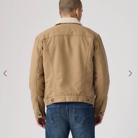 Levi’s tan Sherpa-Lined Denim Jacket - Picture 2 of 5